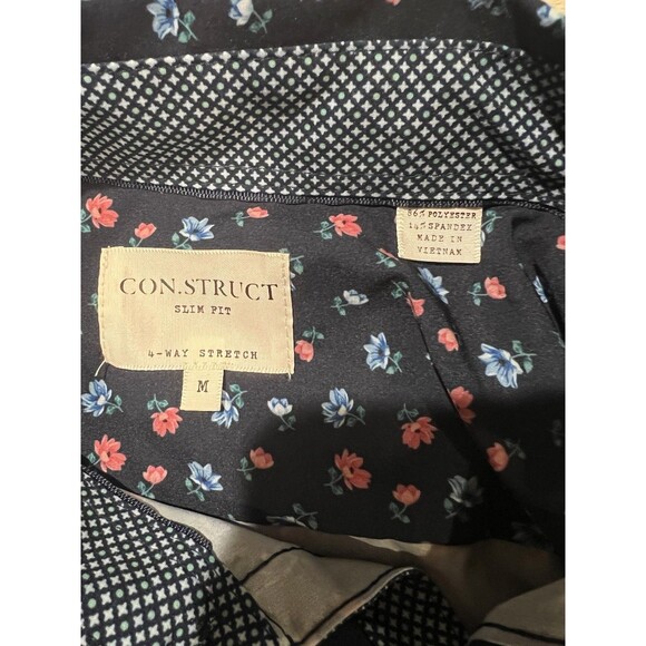 Construct Men’s Slim Fit Floral 4-Way Stretch Performance Long Sleeve Shirt M - Picture 7 of 8